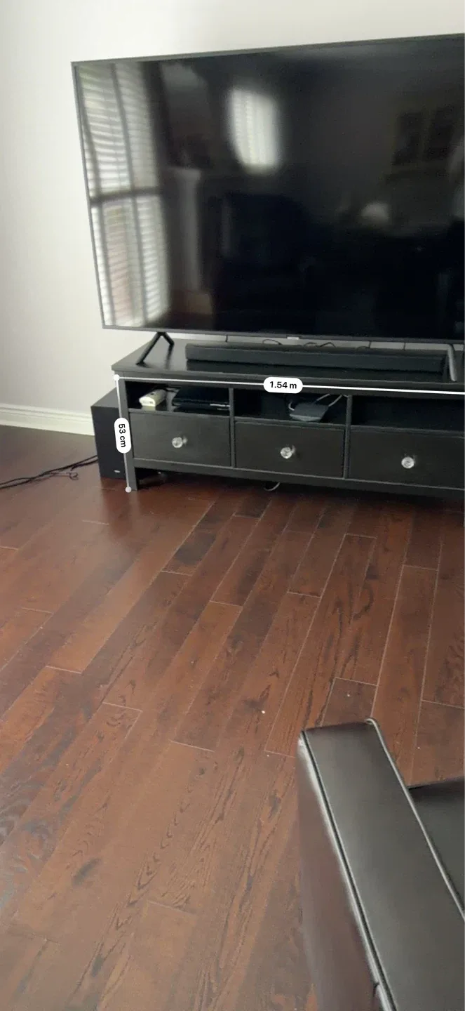 Black TV Stand with Drawers - photo 2