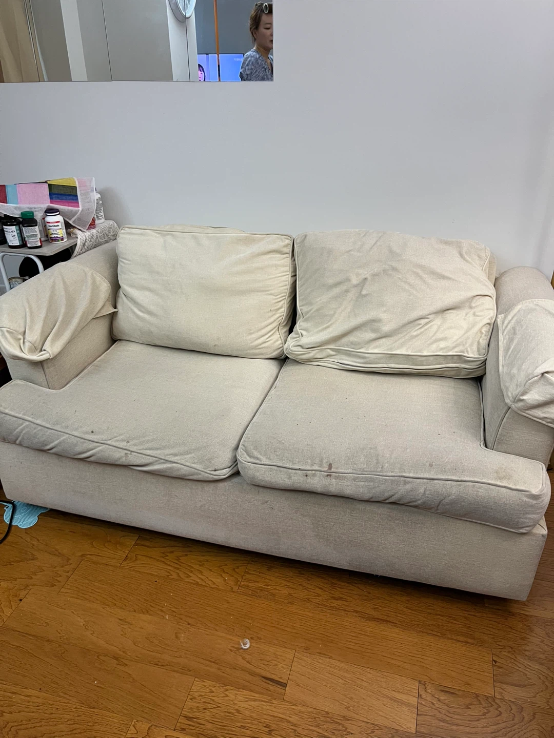 Beige Loveseat Sofa