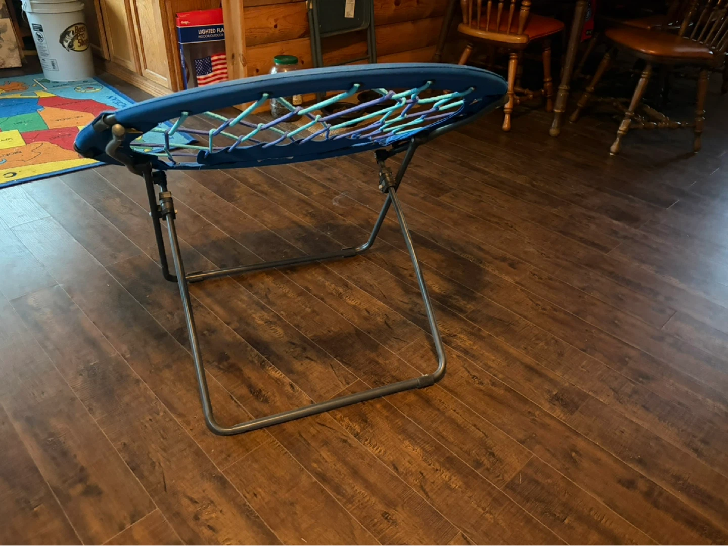 Blue Round Saucer Chair - photo 2