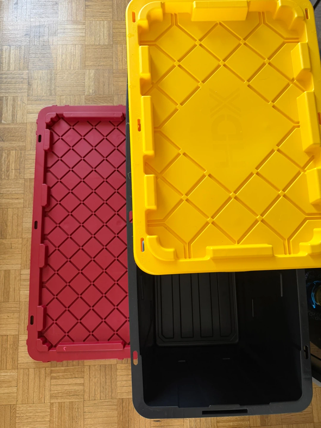 HDX Tough Tote Storage Bins with Lid (4 bins of diff sizes) - photo 2