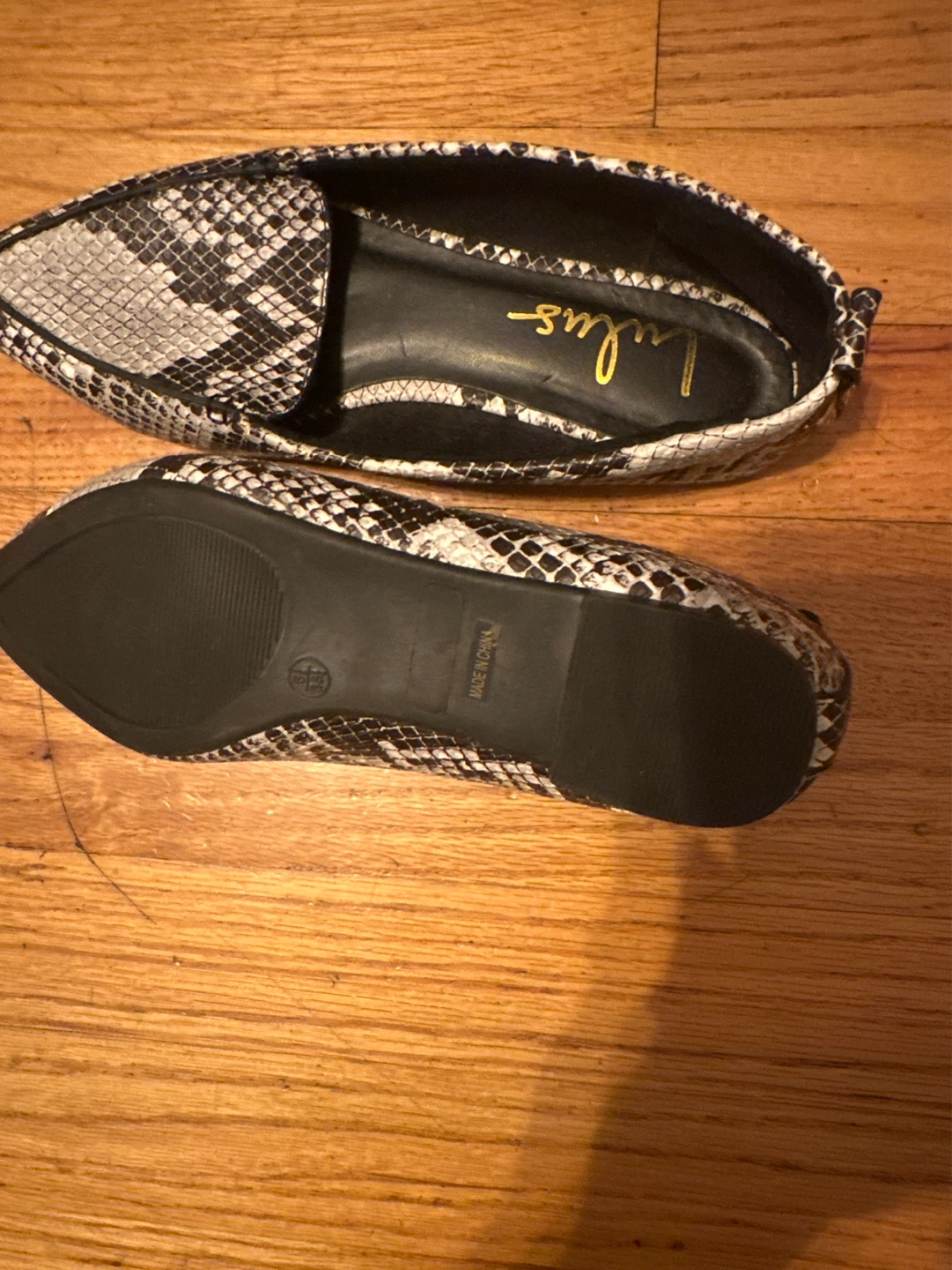 Lulus Snake Print Pointed Toe Loafers - photo 2