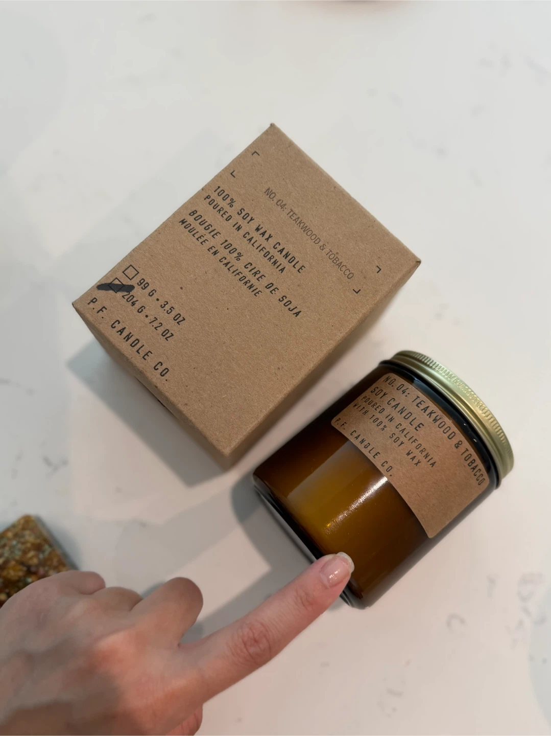 P.F. Candle Co. "Teakwood & Tobacco" Soy Candle - photo 3