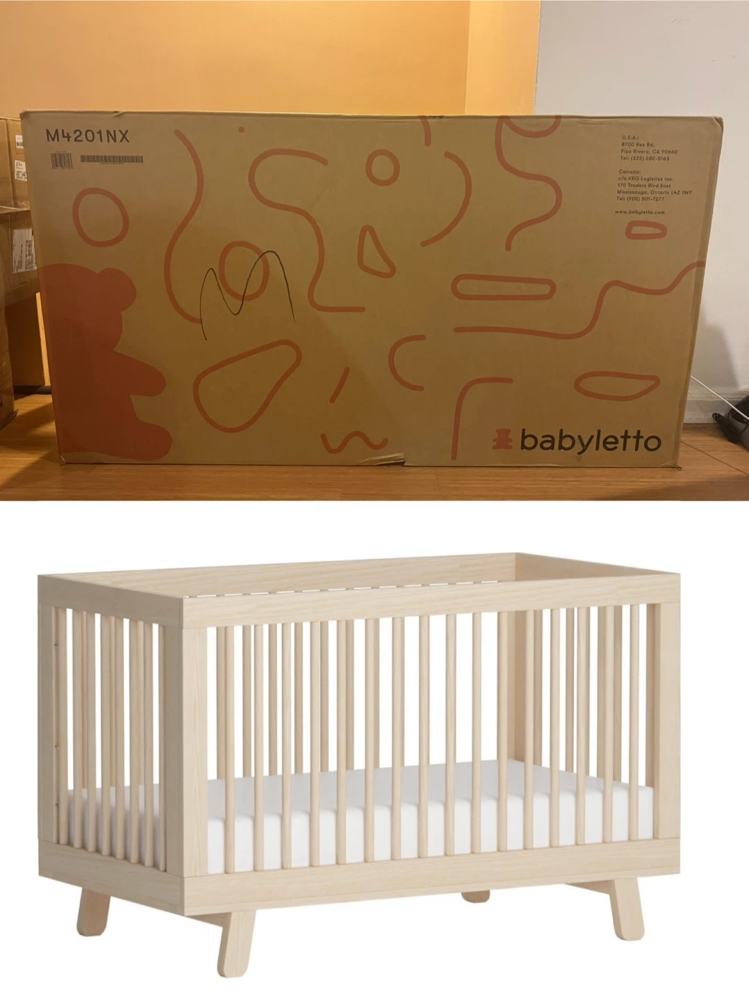 NEW IN BOX Babyletto Hudson 3-in-1 Convertible Crib