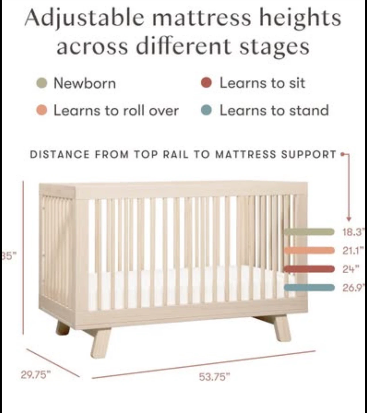 NEW IN BOX Babyletto Hudson 3-in-1 Convertible Crib - photo 3