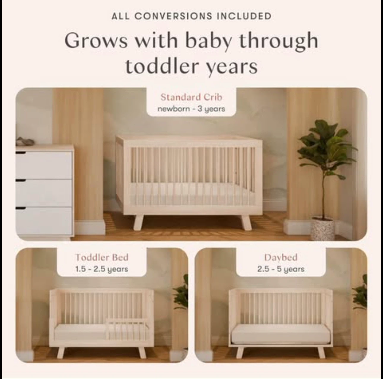 NEW IN BOX Babyletto Hudson 3-in-1 Convertible Crib - photo 5