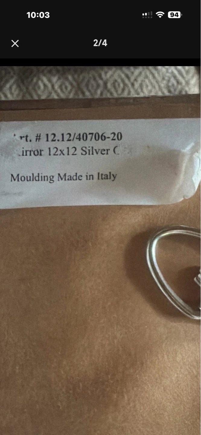 GULLO Moulding and Wall Decor Mirror 18x18” Silver - photo 4