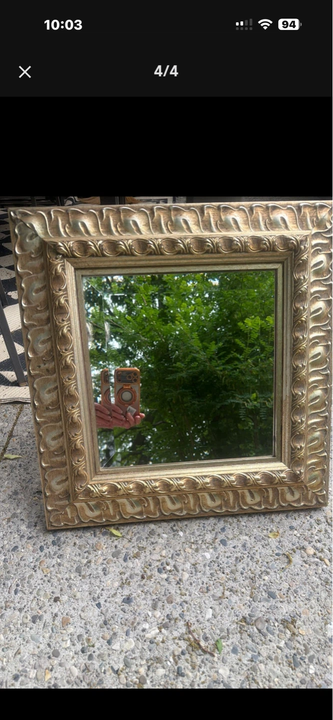 GULLO Moulding and Wall Decor Mirror 18x18” Silver