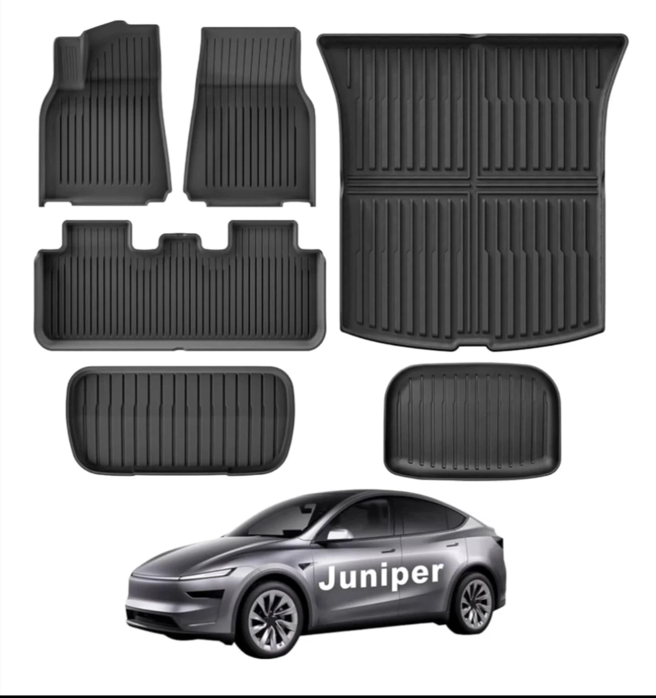 Like New 2026 Tesla Model Y Juniper Floor Mats and Cargo Liners