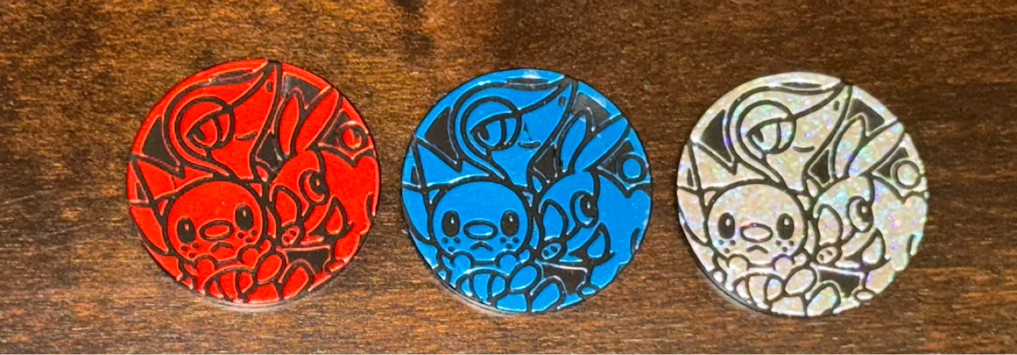 2011 Set of 3 BW Pokemon TCG Coins