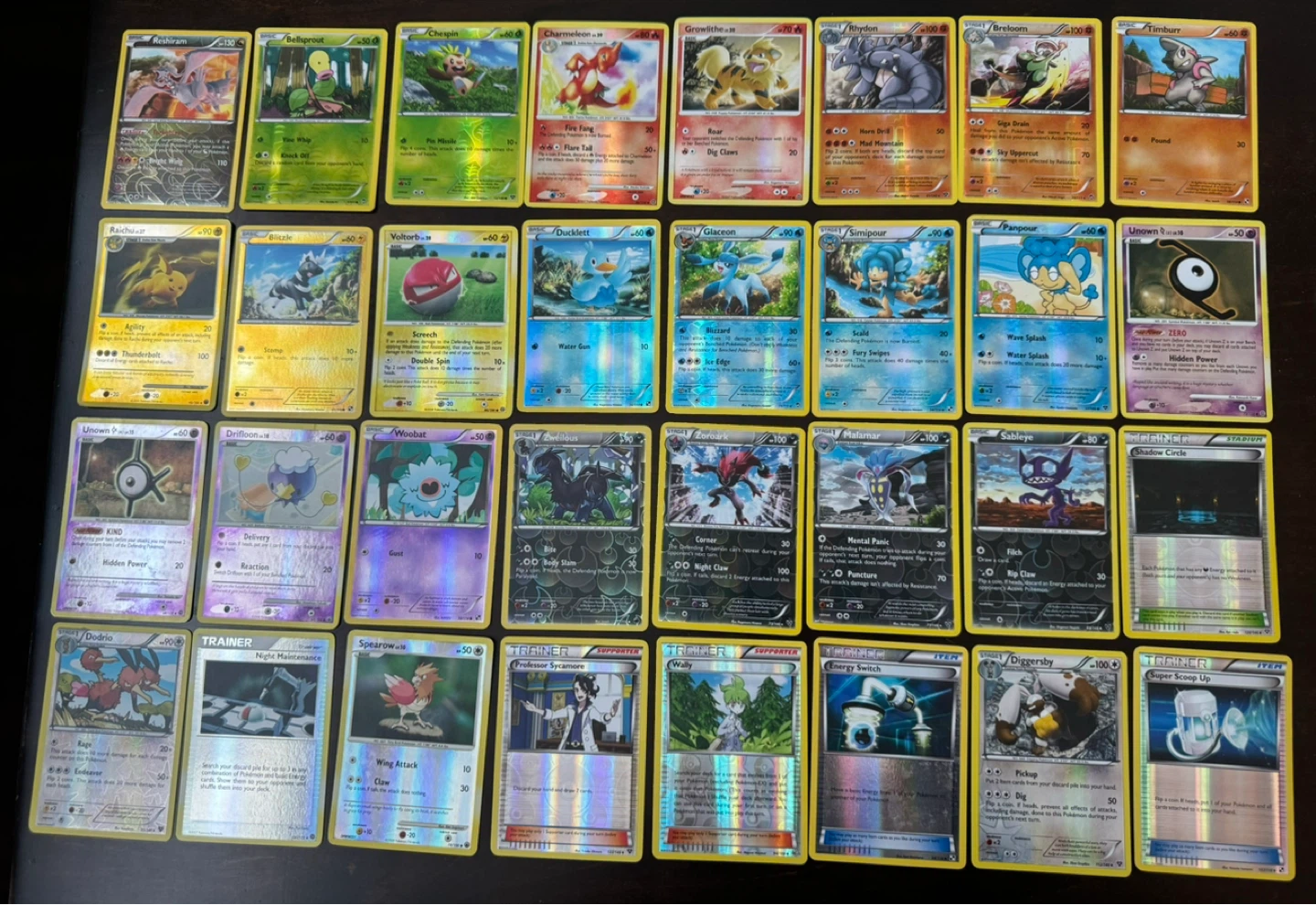 2007-2014 NM/LP Diamond Pearl/Black White Pokemon Reverse Holo