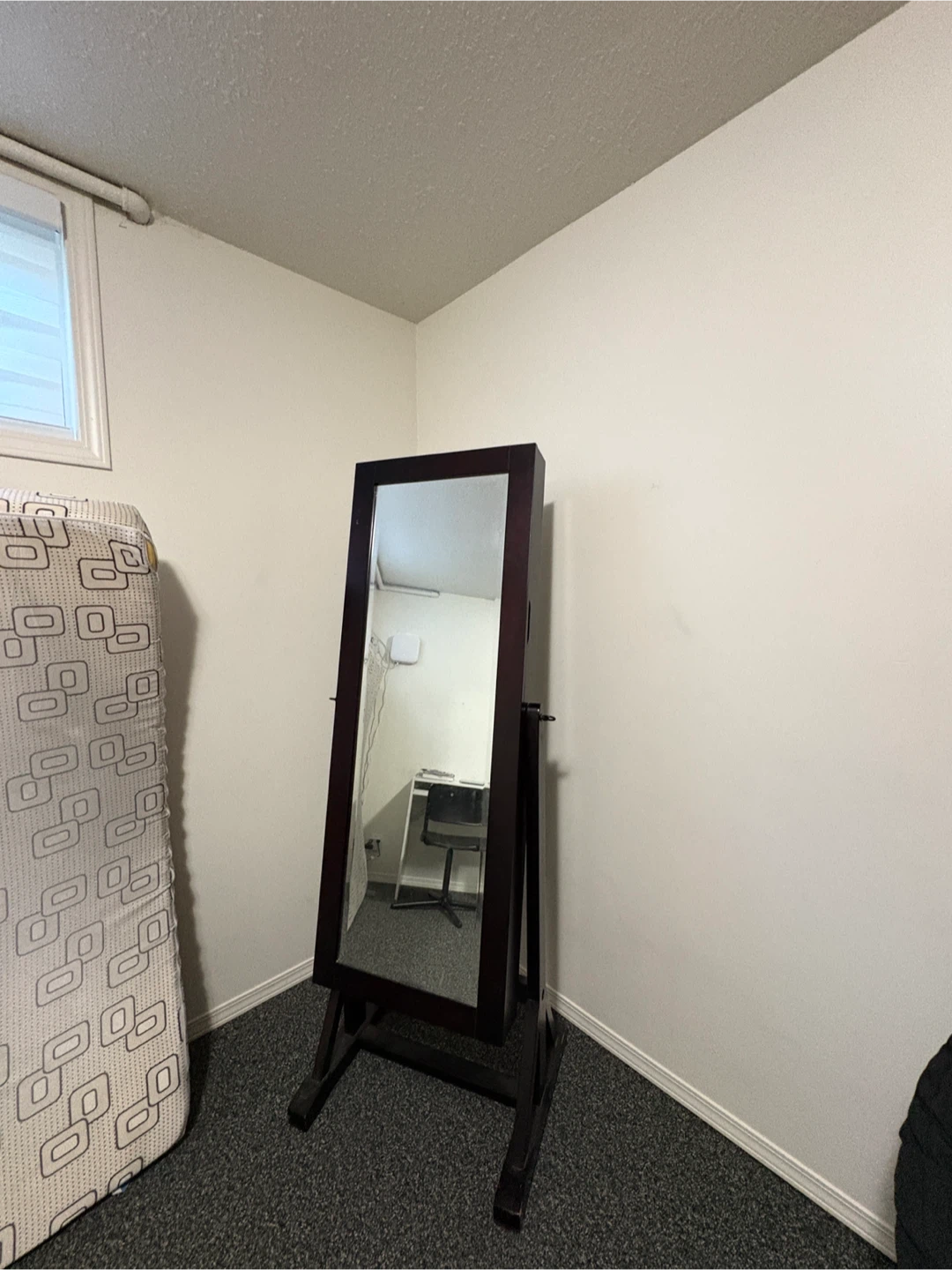 Wooden Jewelry Armoire Mirror Stand - photo 3