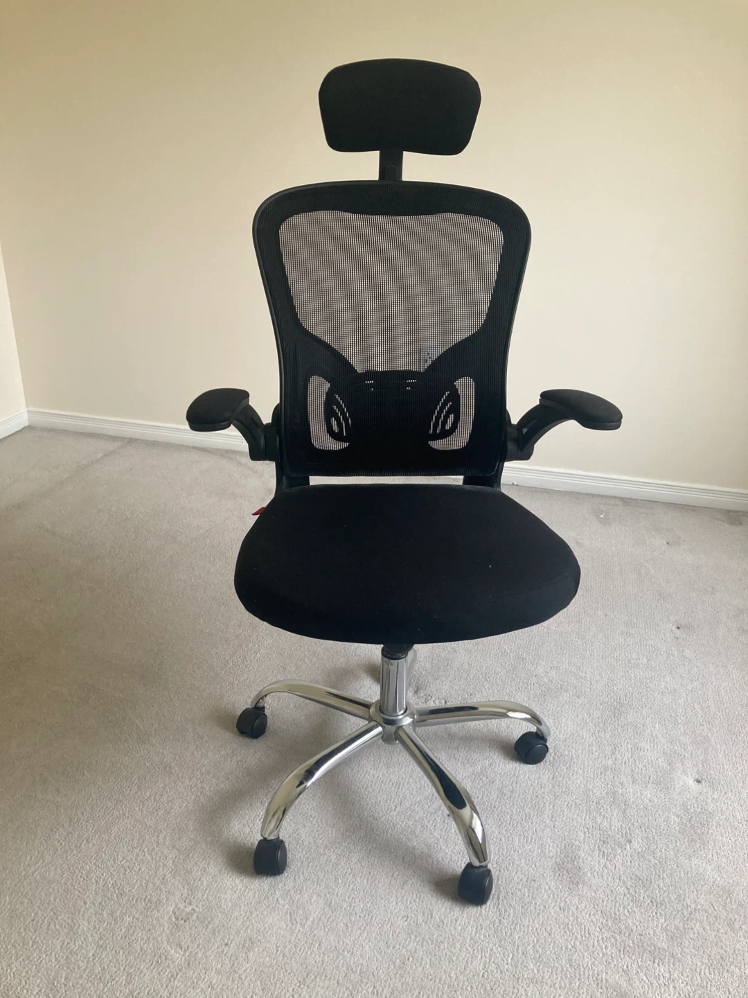 Black Mesh Office Chair with Headrest