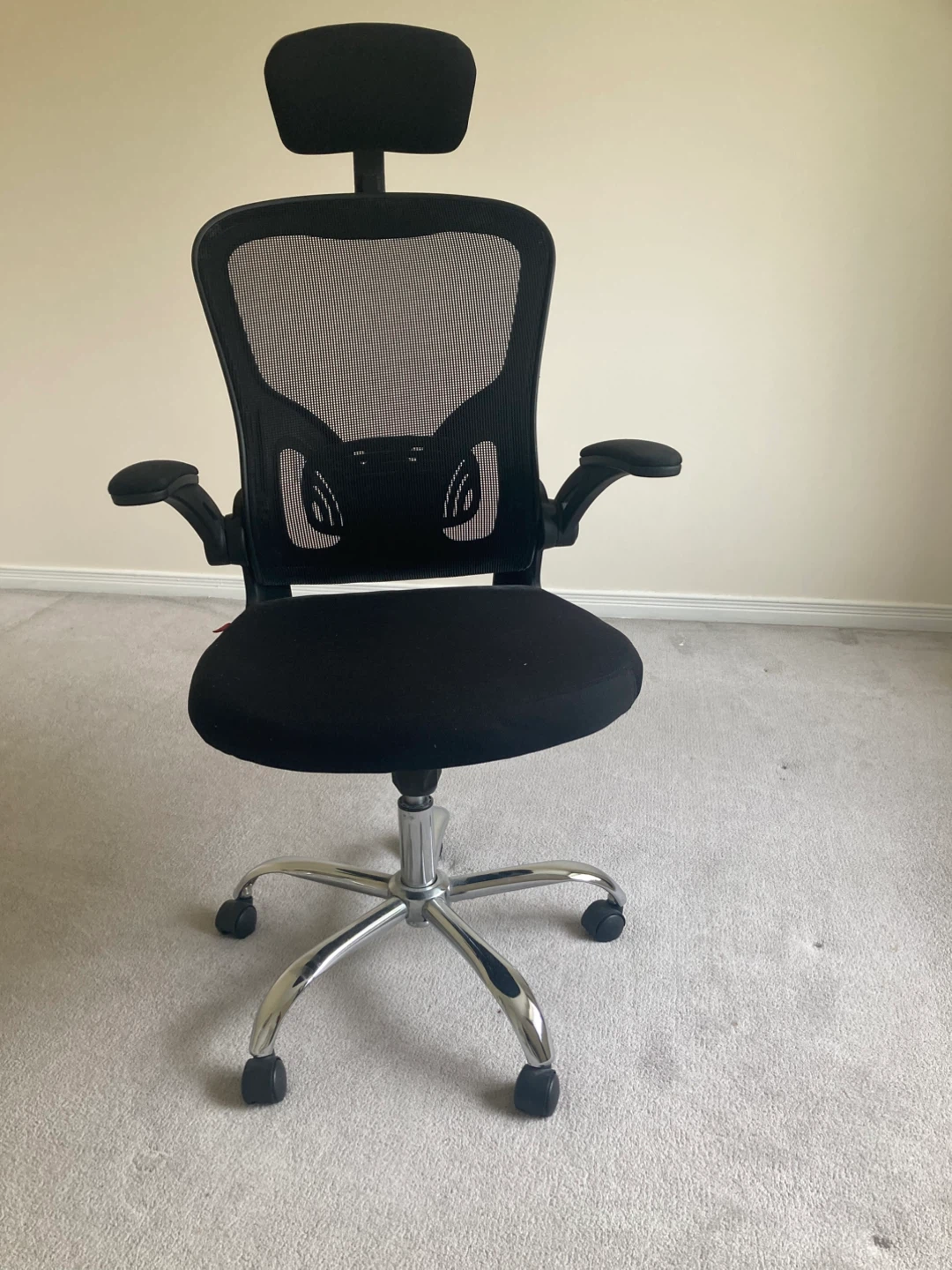 Black Mesh Office Chair with Headrest - photo 2