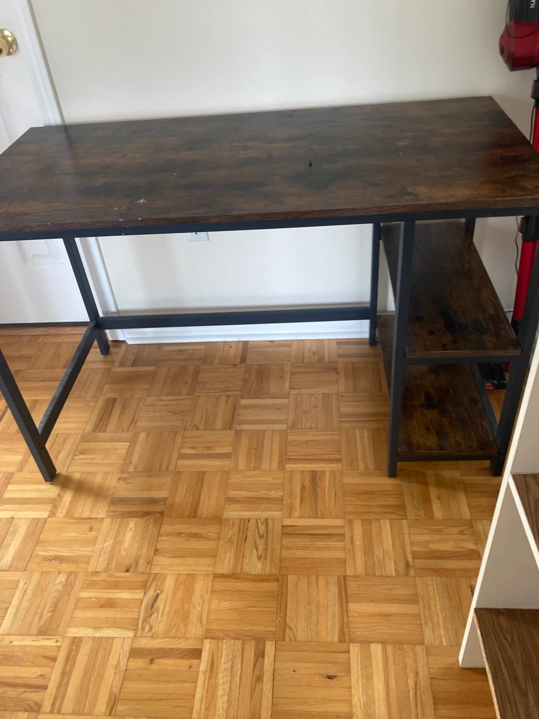Rustic Wood Desk with Shelving - photo 2