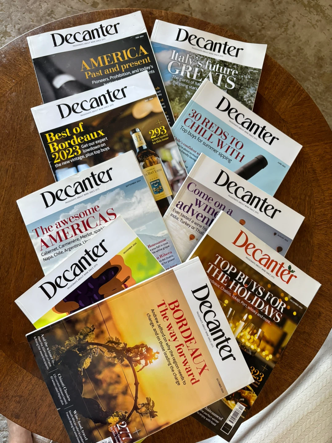 Decanter Magazine 2024 Collection of 9 issues