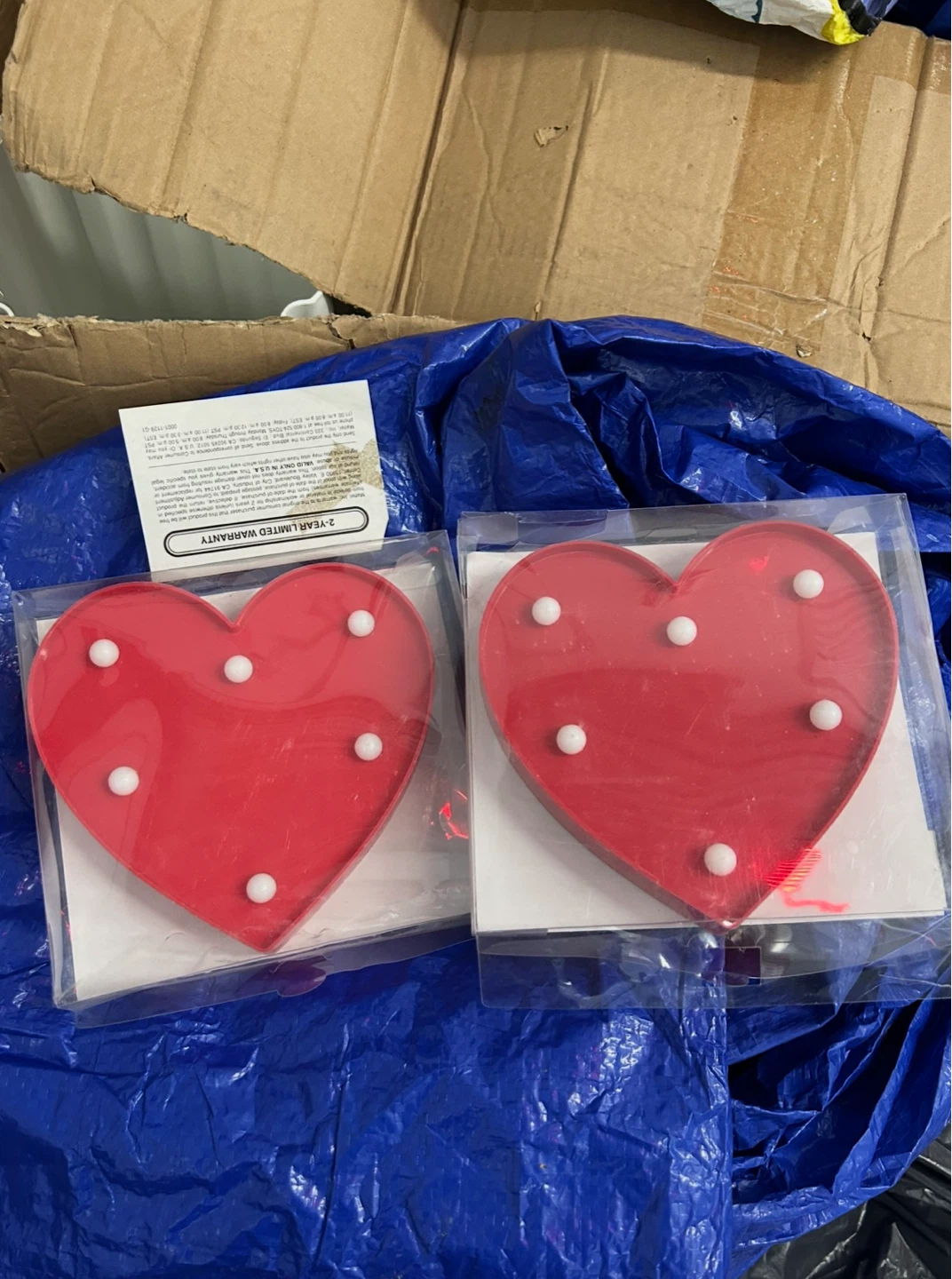 Red Heart LED Lights (Set of 2)