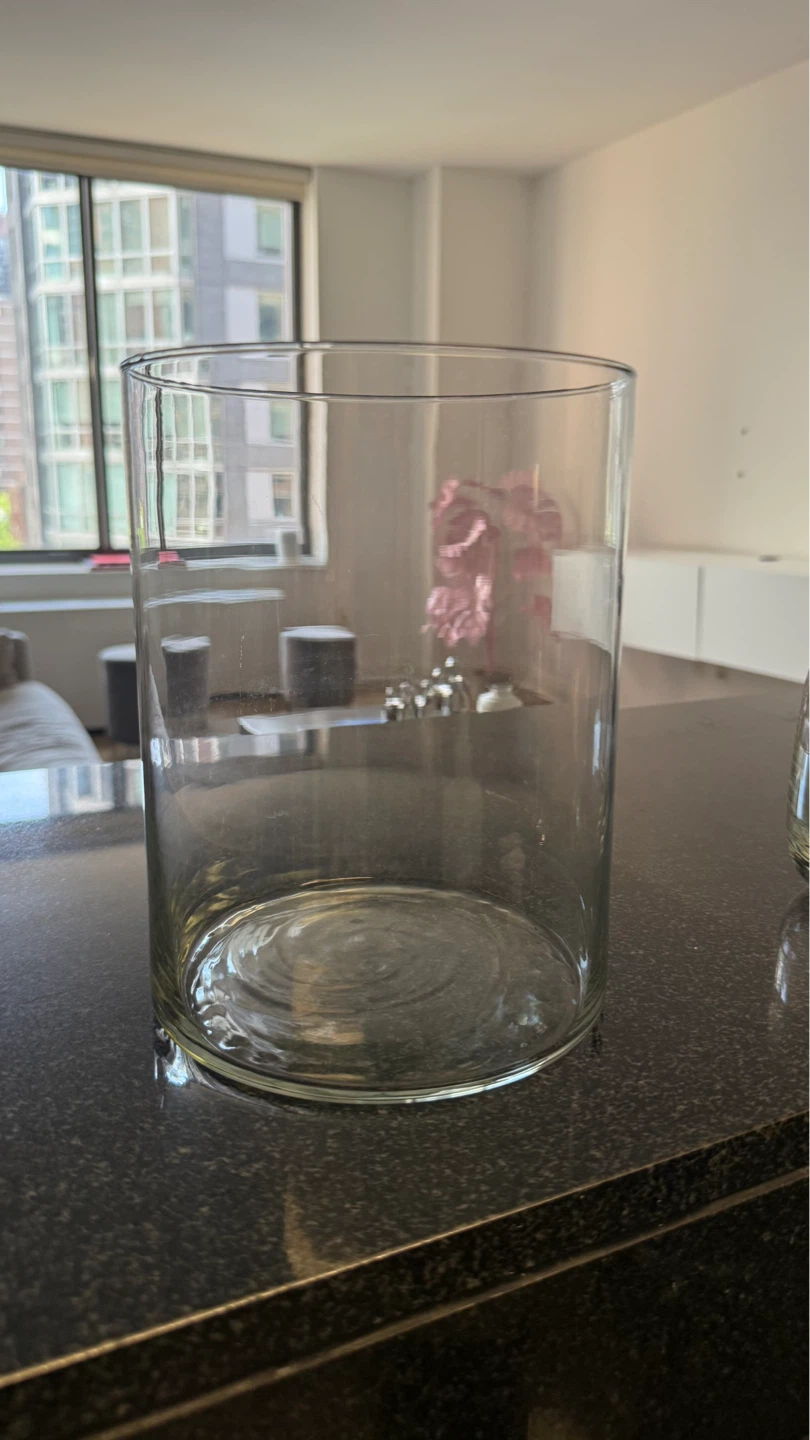 Clear Glass Cylinder Vase