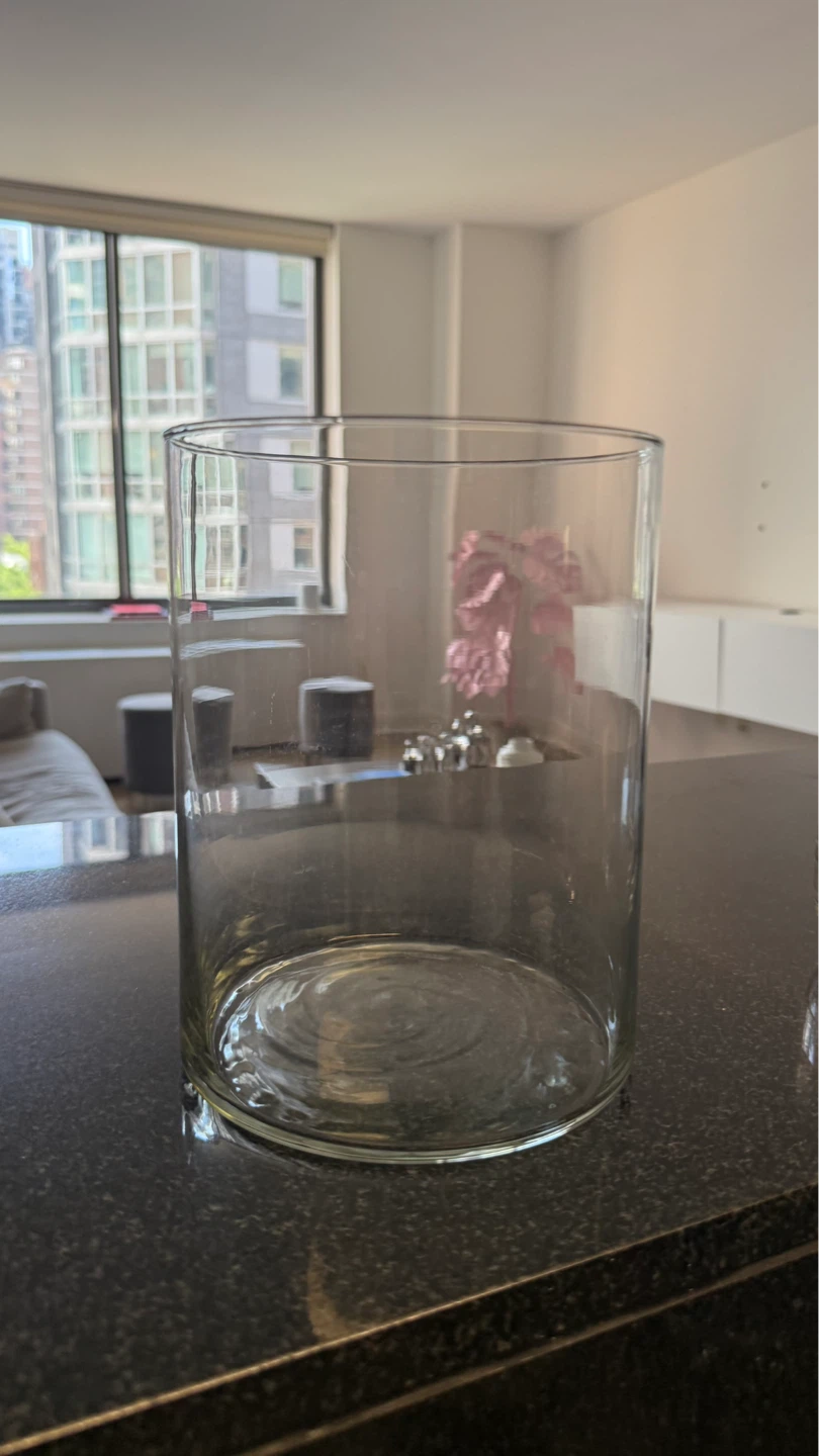 Clear Glass Cylinder Vase - photo 2