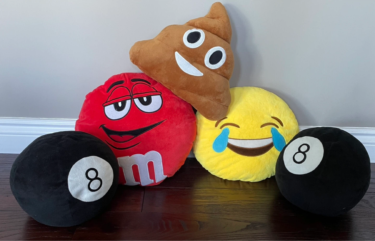 Emoji, M&M, 8 Ball Plush Toys