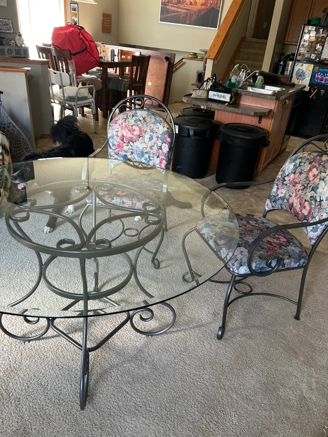 Glass Top Bistro Table and 4 Chairs Set - photo 2