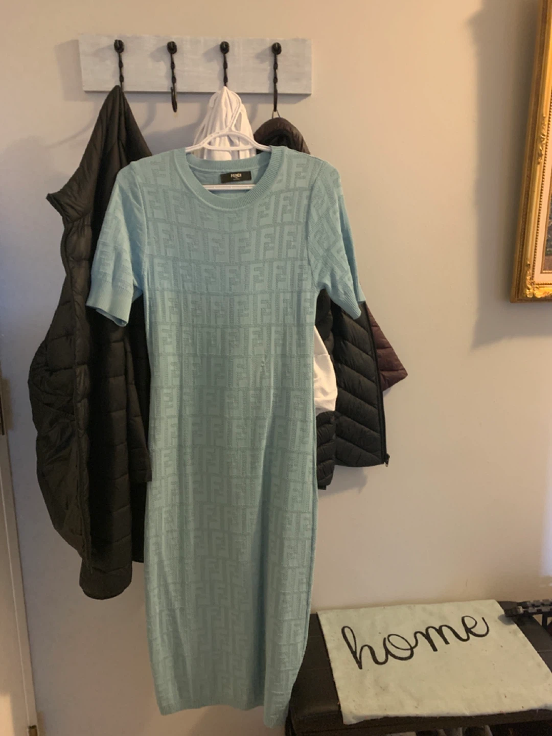 Fendi Light Blue FF Monogram Knit Dress - photo 2