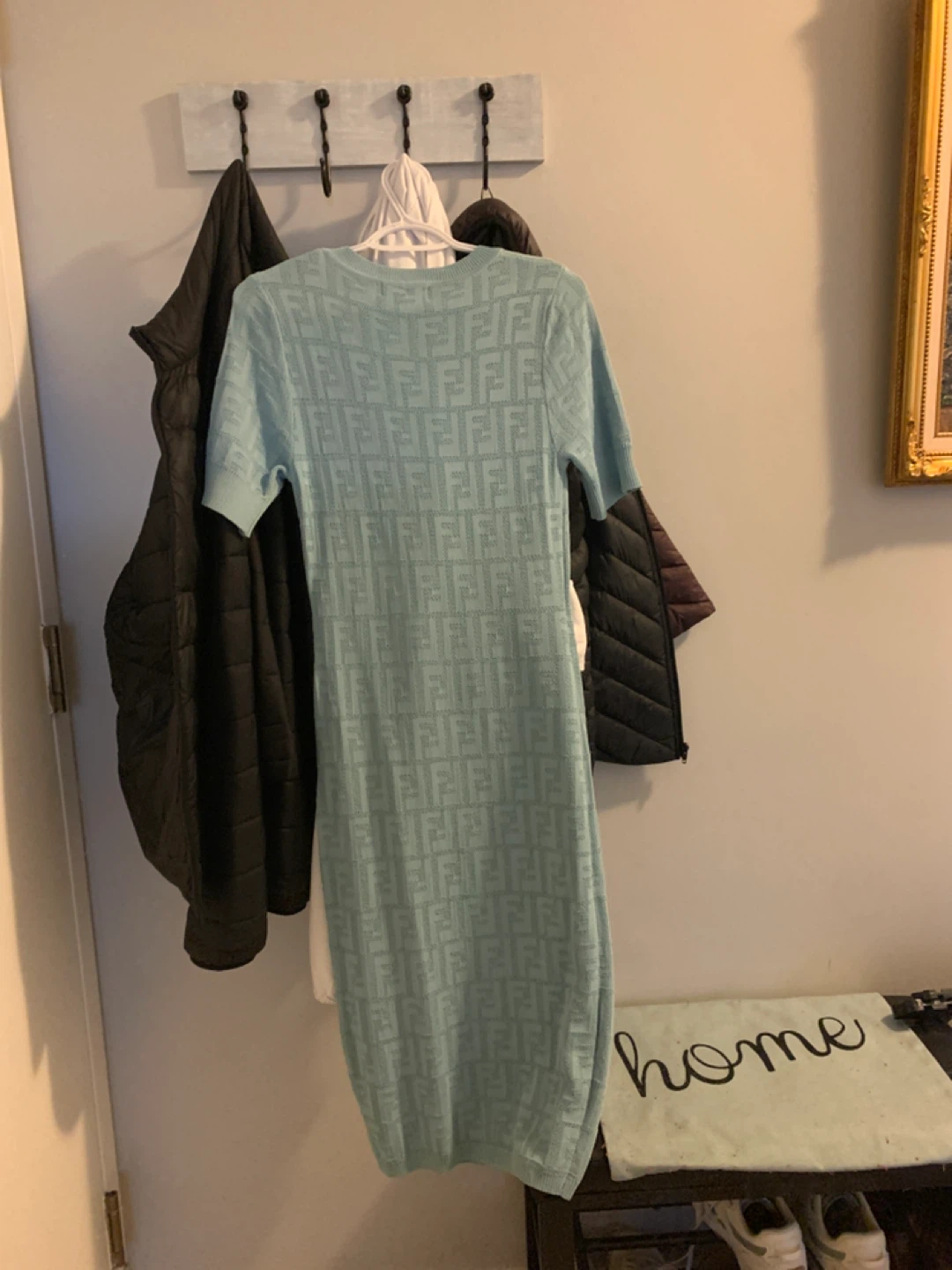 Fendi Light Blue FF Monogram Knit Dress - photo 3
