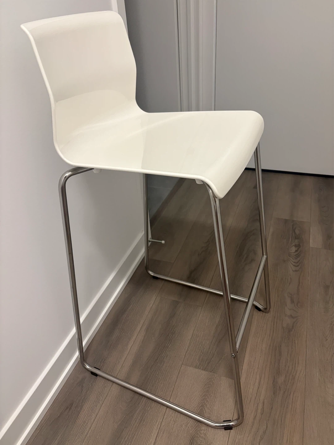 IKEA GLENN Bar Stool White/Chrome Plated - photo 2
