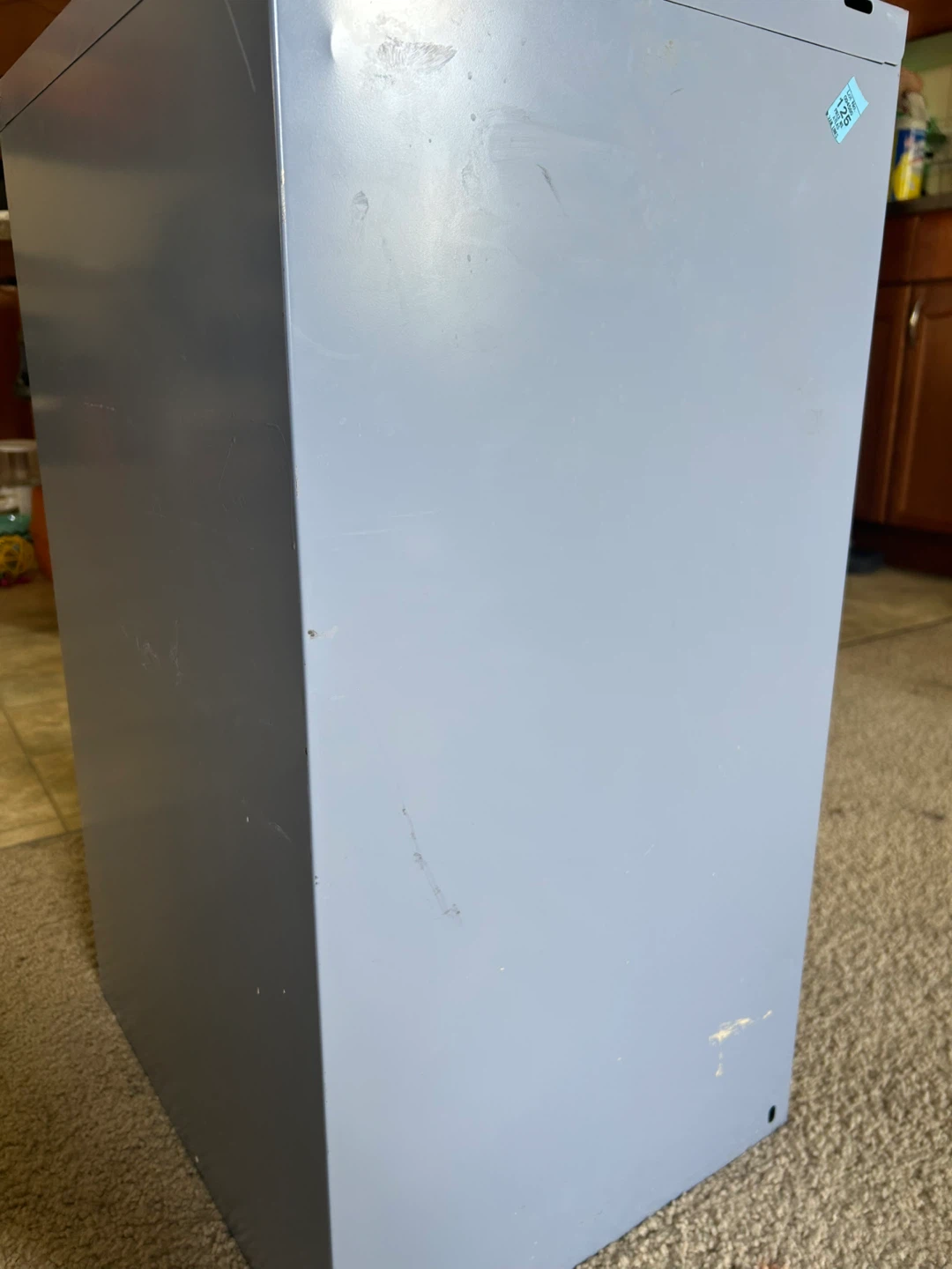Lockable Blue/Grey Metal Filing Cabinet - photo 2