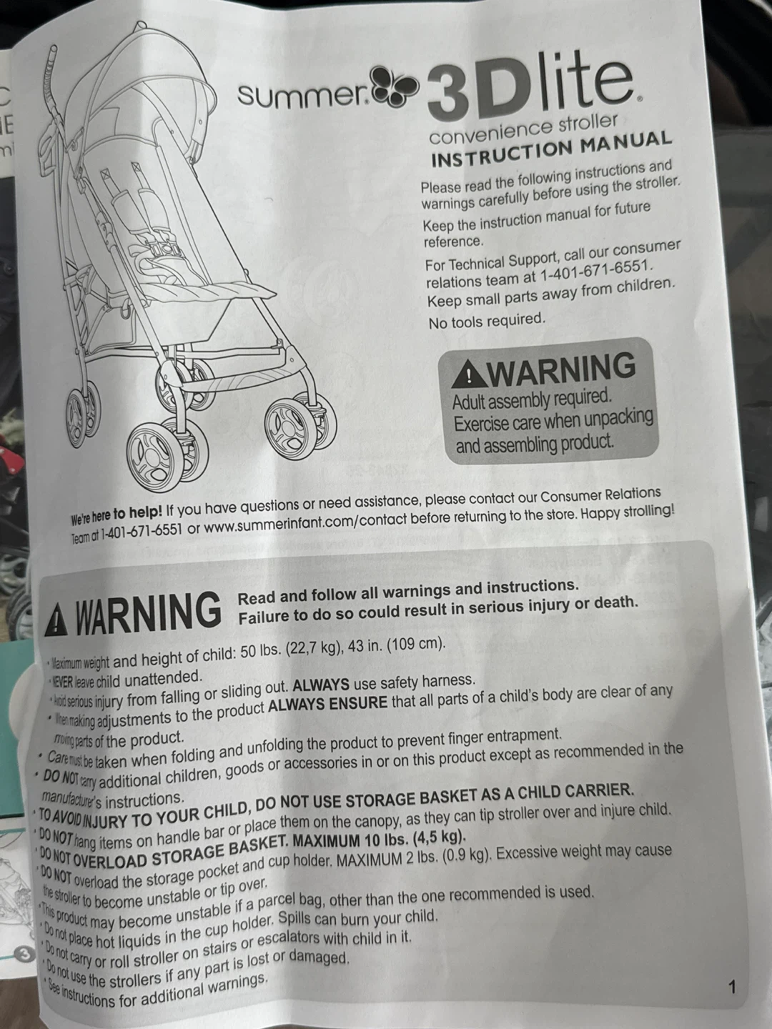 Summer 3Dlite Convenience Stroller - photo 3