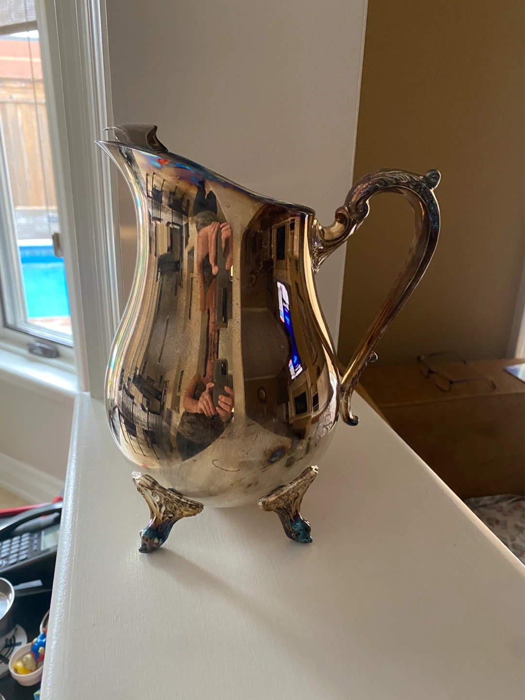 Silver Plated Footed Pitcher