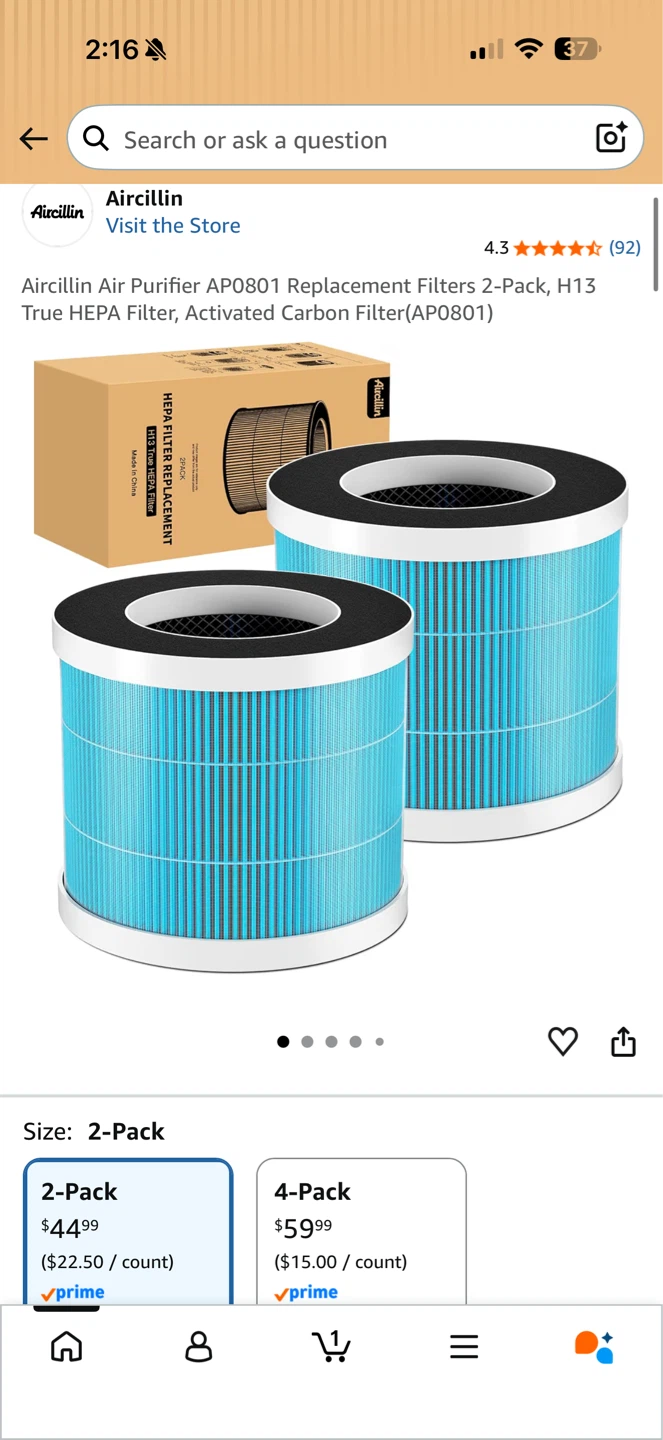 Set of 2 Aircillin Air Purifiers - photo 3