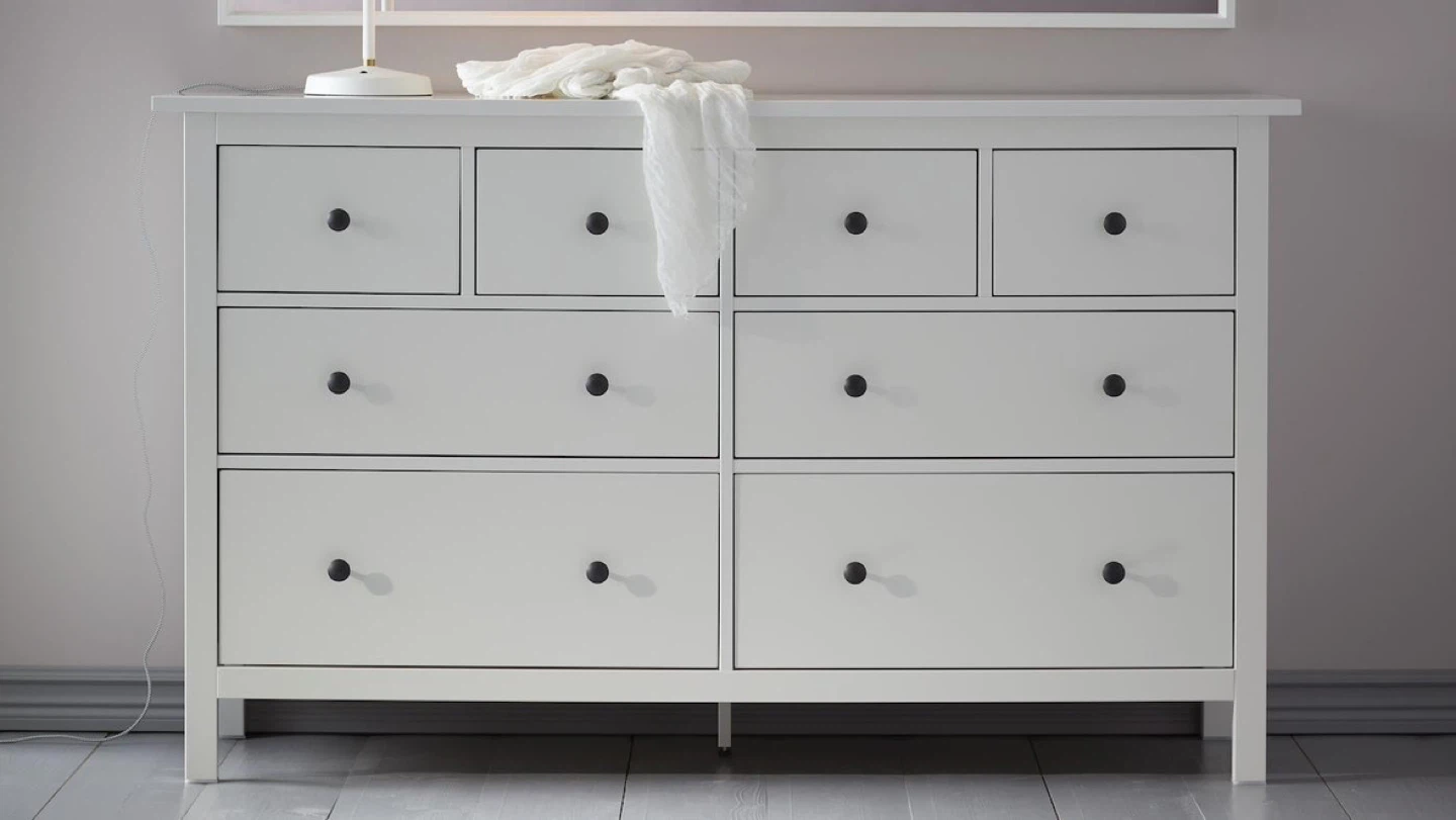 Black-Brown 8-Drawer Dresser