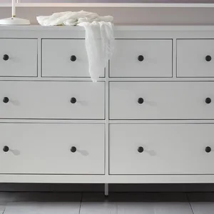 Black-Brown 8-Drawer Dresser