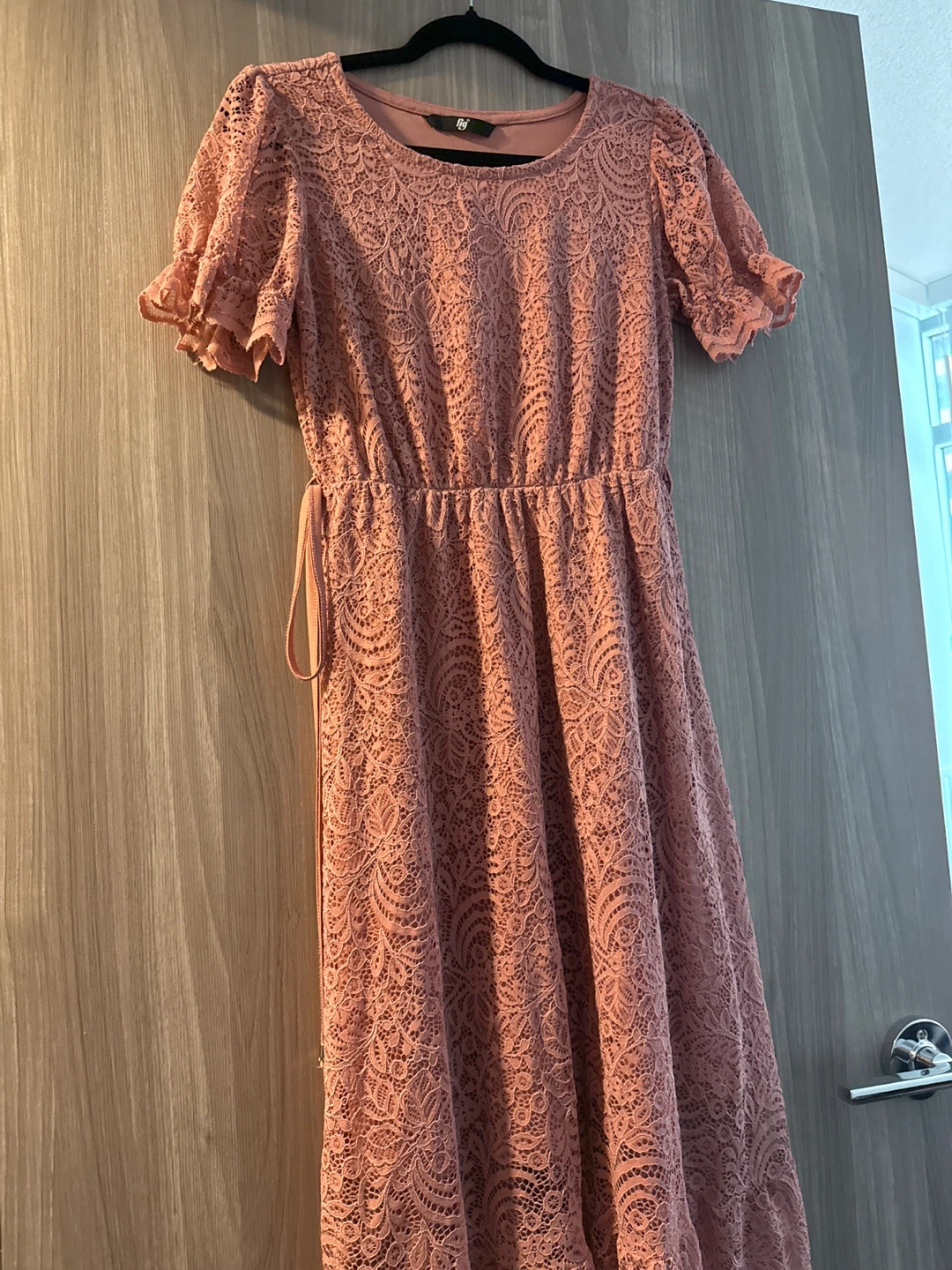Fig Lace Dress - Rose Pink -small