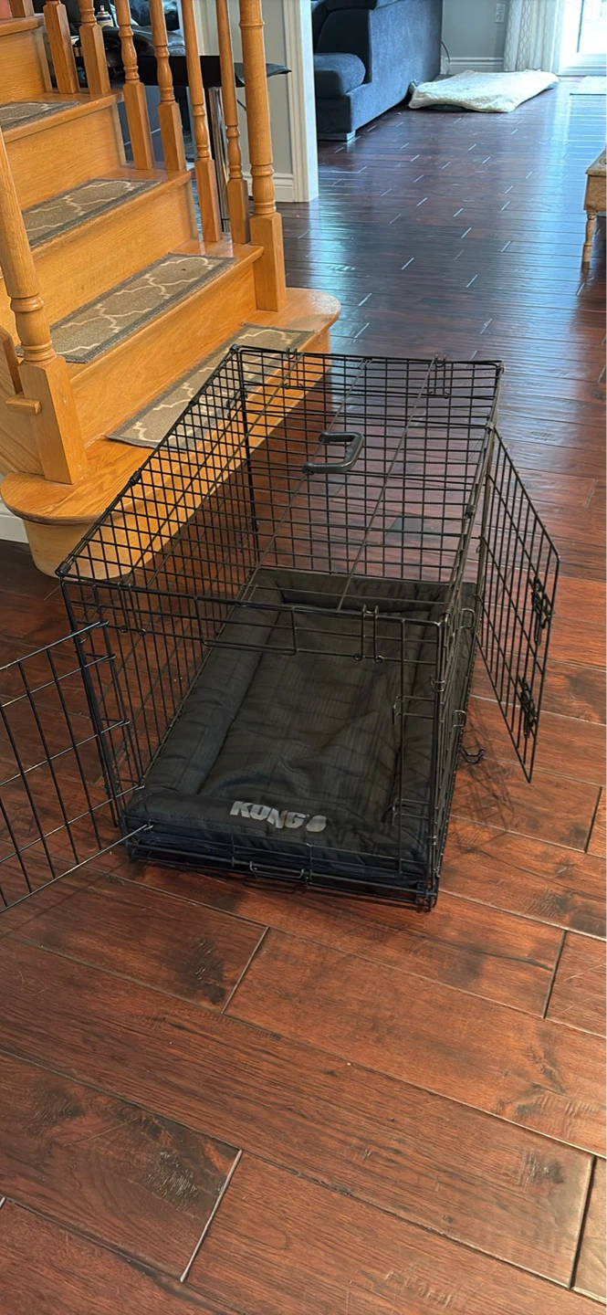 Dog Crate with KONG pad
