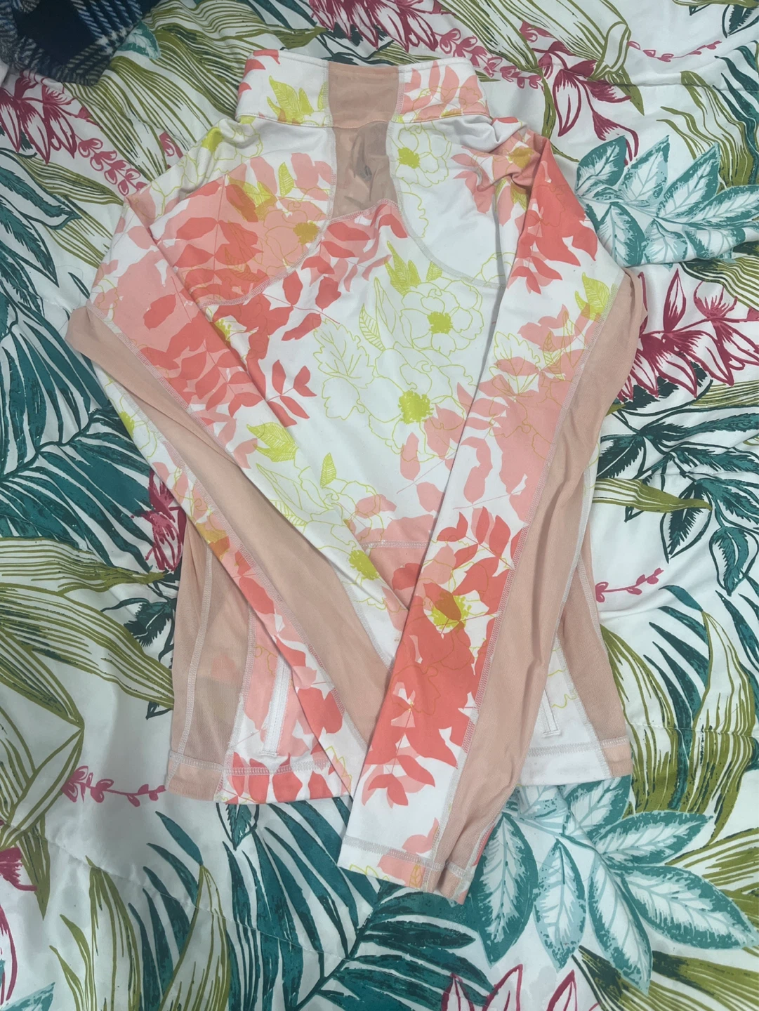 Lululemon size 4Floral Zip-Up Athletic Jacket
