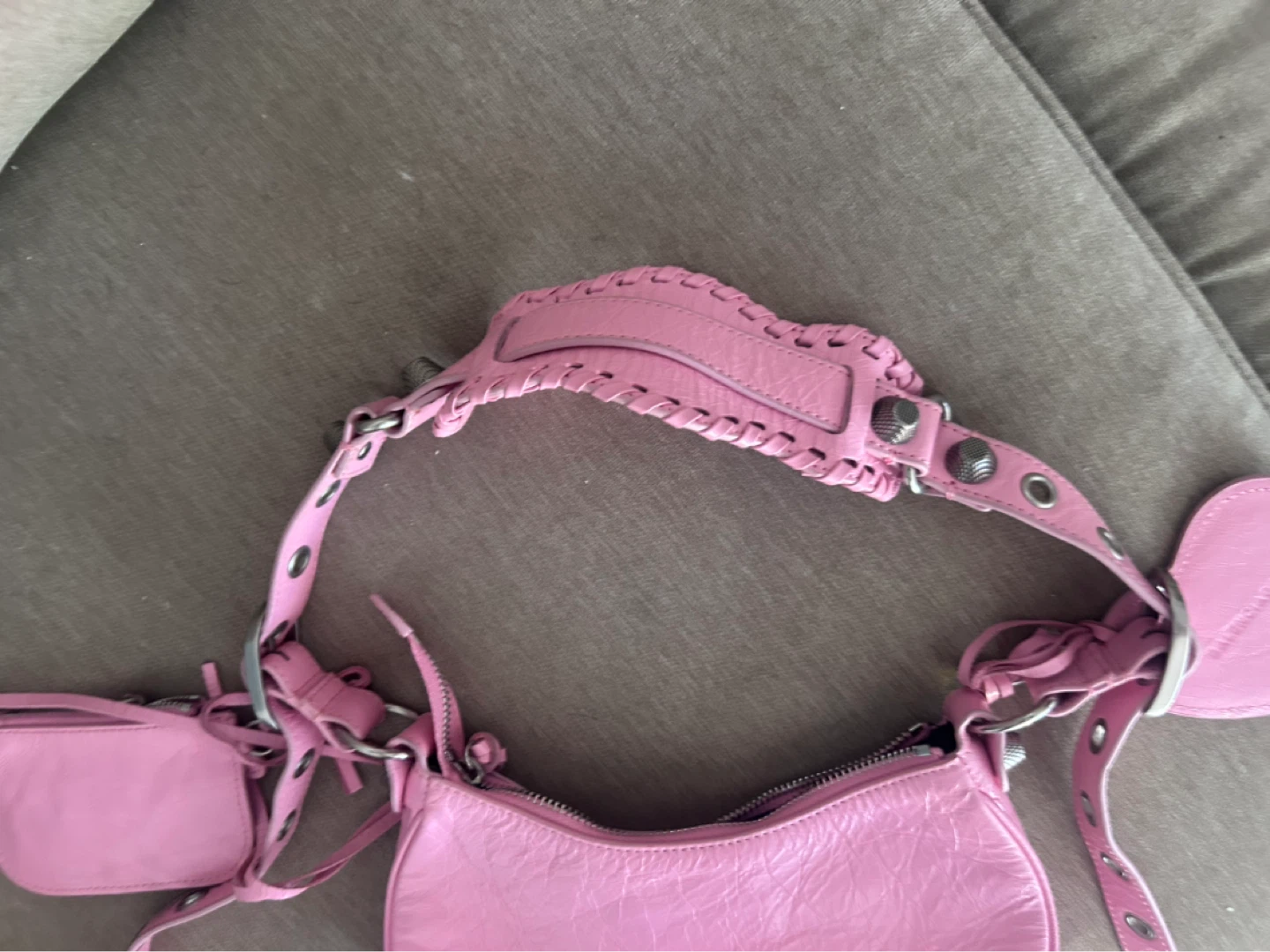 Balenciaga Pink Leather Shoulder Bag with Card Holder - photo 3