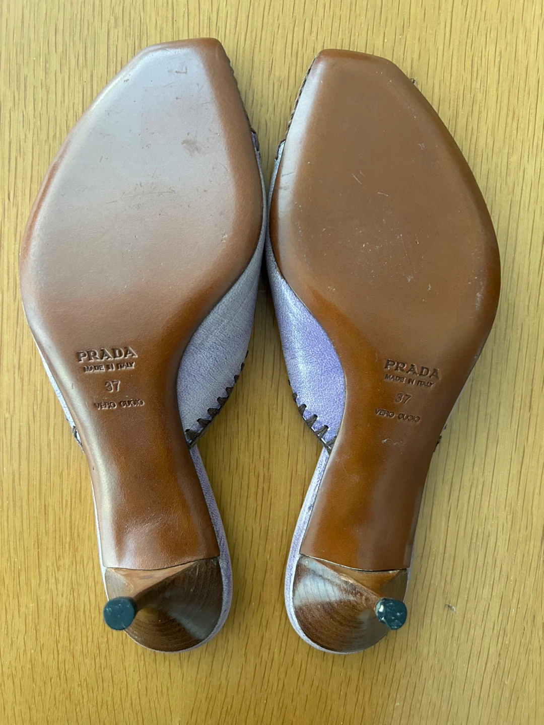 Prada Women's Lilac Mules Size 37 - photo 3