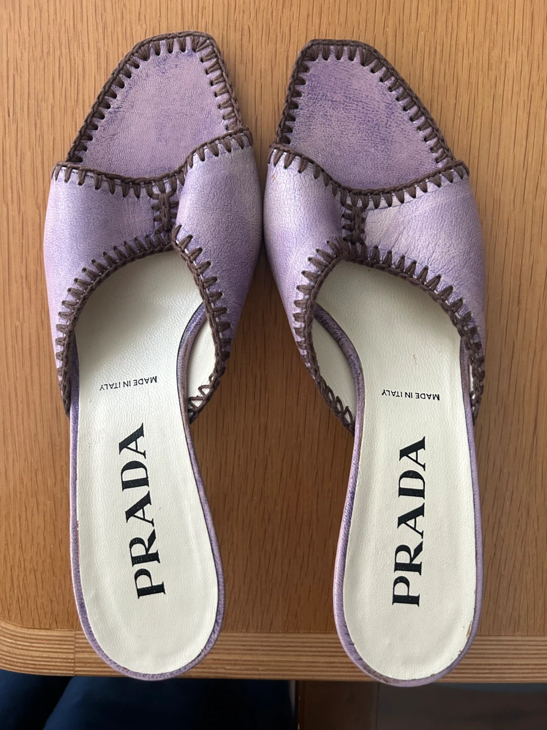 Prada Women's Lilac Mules Size 37