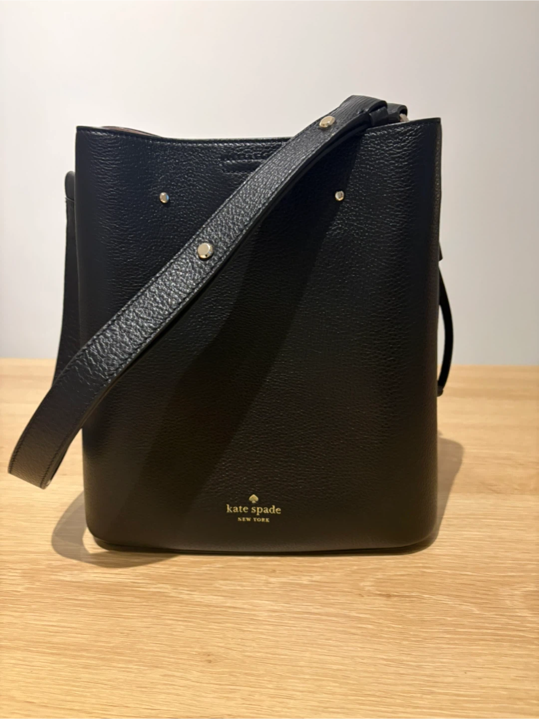 Kate Spade Black Leather Bucket Bag and Wallet Set - photo 3