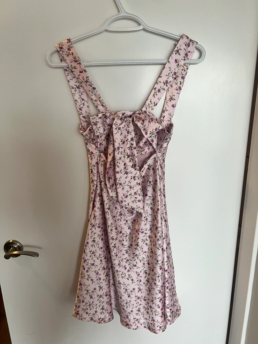 Zara Floral Satin Print Mini Dress (XS) - photo 3
