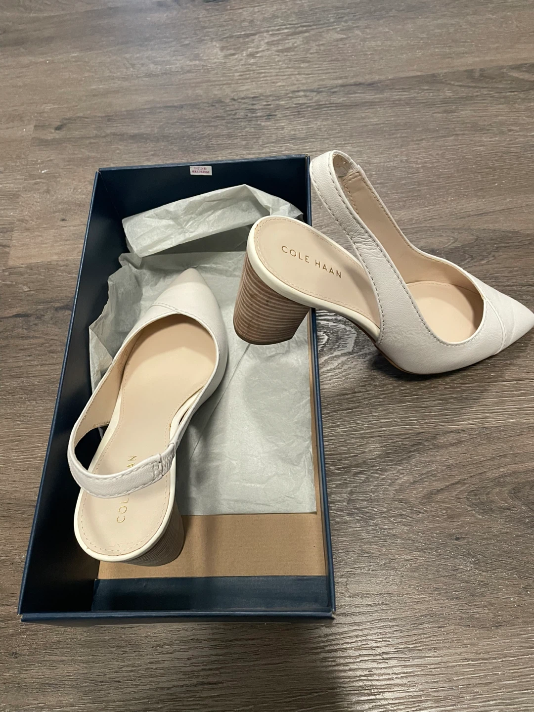 Cole Haan Cadde Pump (85mm) Ivory Leather Women's Size 5 B - photo 2