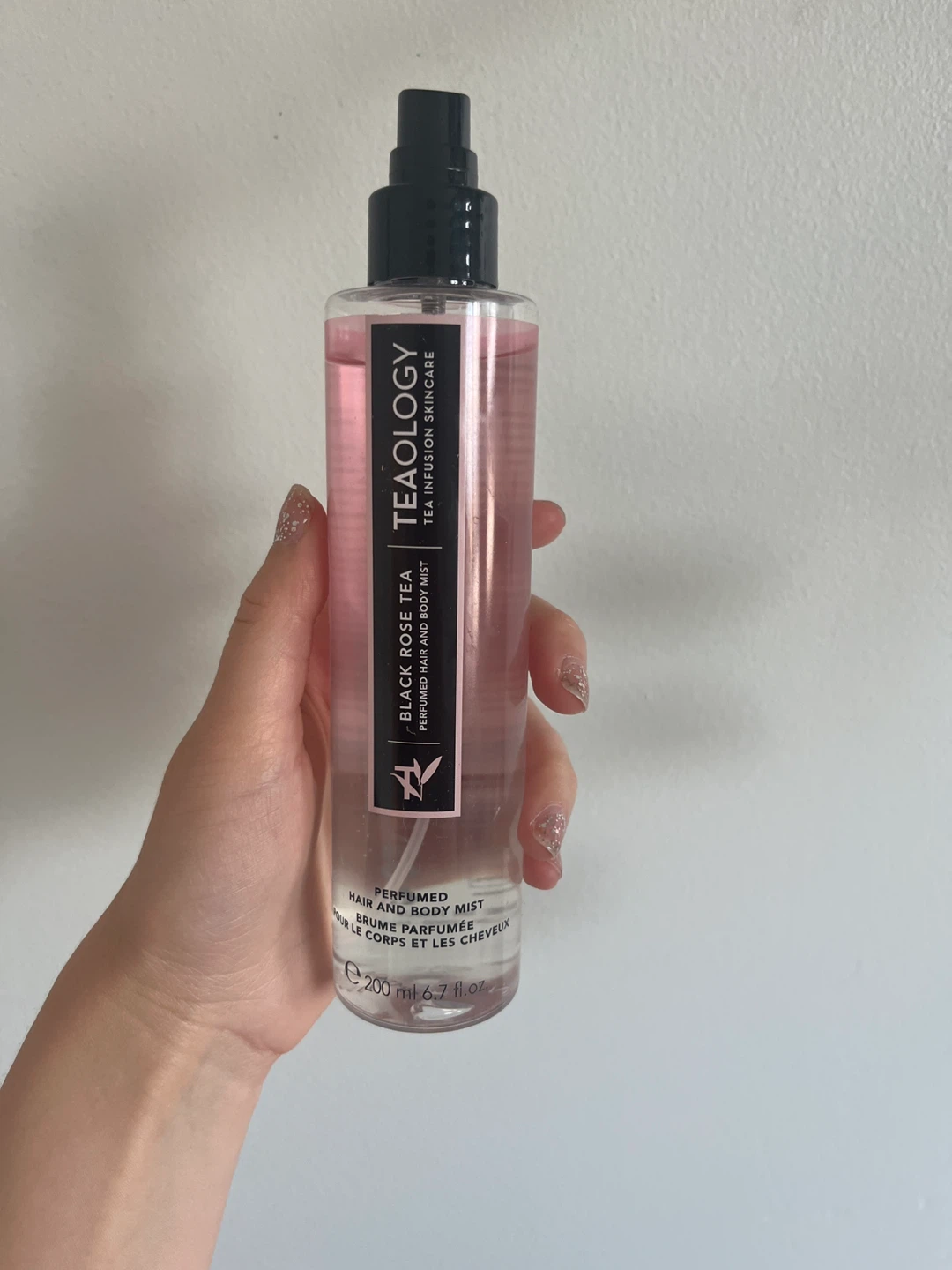 Teaology black rose tea body spray
