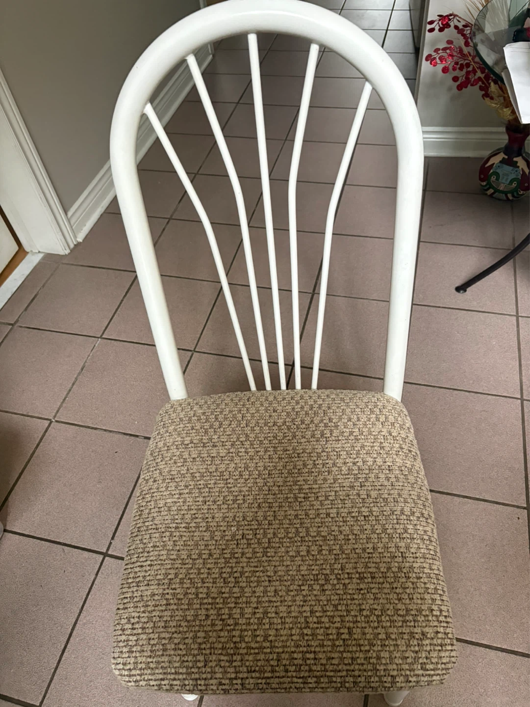 White Spindle Back Dining Chair