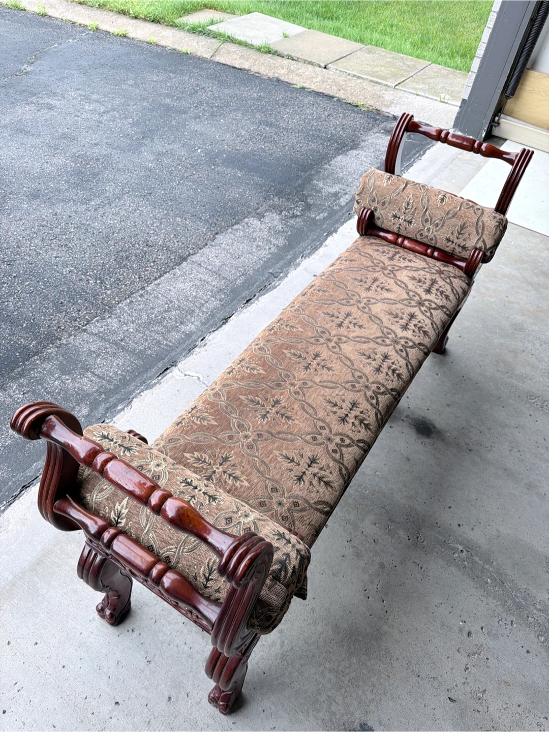 Upholstered Bench with Wooden Frame