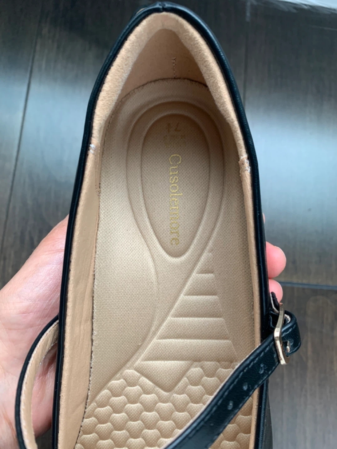 Black leather Mary Jane Flats Size 7.5 - photo 2