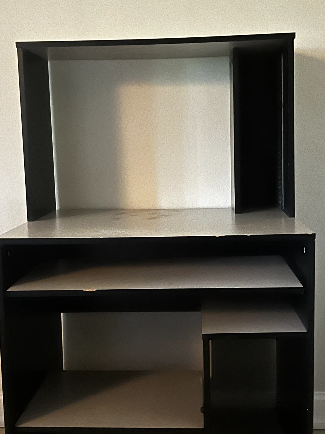 Black Computer Desk with Hutch