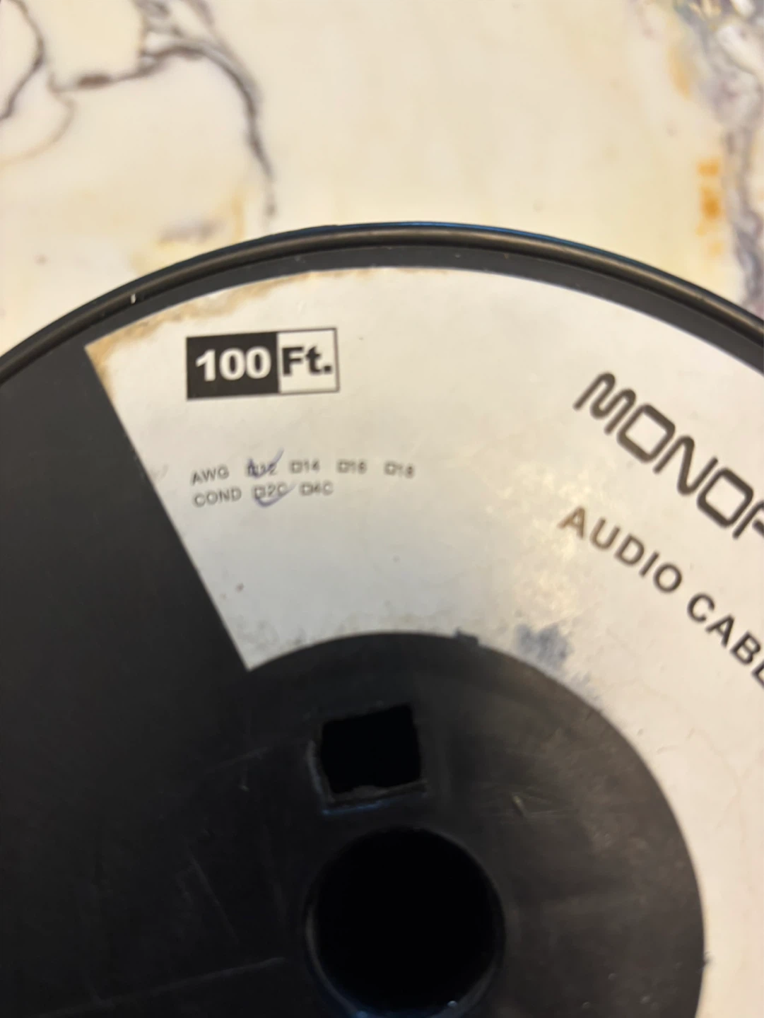 Monoprice 100ft CL2 Audio Cable 12awg - photo 2