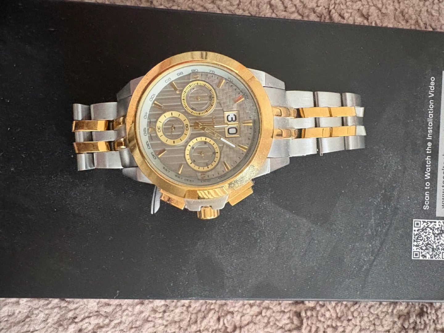 Two-Tone Chronograph Watch