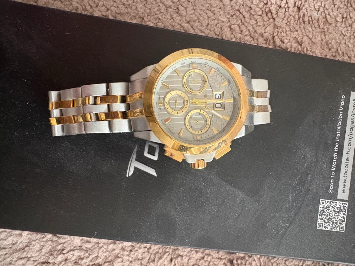 Two-Tone Chronograph Watch - photo 2